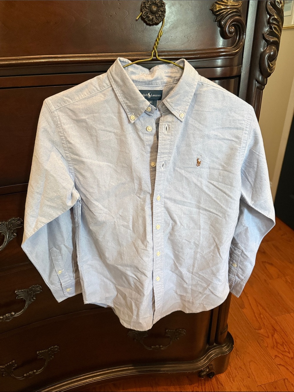 Ralph Lauren Light Blue Boys Button-Down Oxford Shirt
